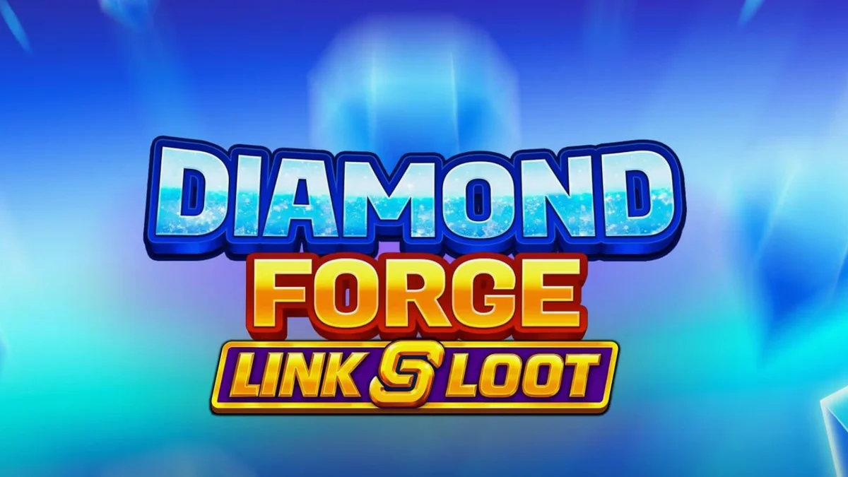 Tampilan visual slot Diamond Forge Link & Loot dengan simbol buah klasik dan berlian